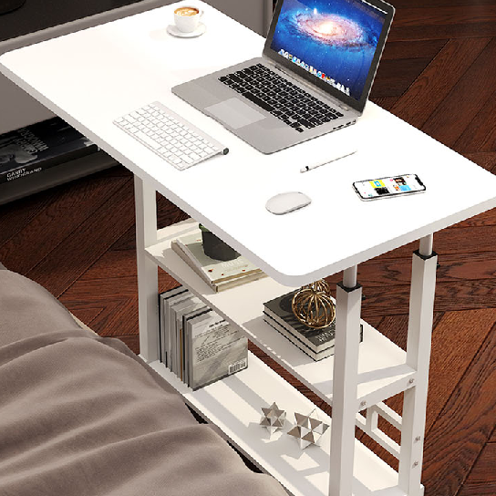 높이 조절 테이블 침대 사이드 우드 쇼파 테이블 보조 선반 옆 협탁 사각 원목 간이 나무