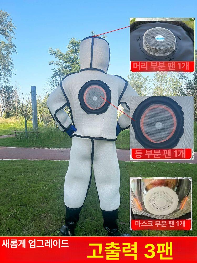 말벌 보호복 안전복 벌초 벌복 작업복 벌초옷 벌옷 쌍팬 볼록 마스크 40신발 - 상세 이미지 2