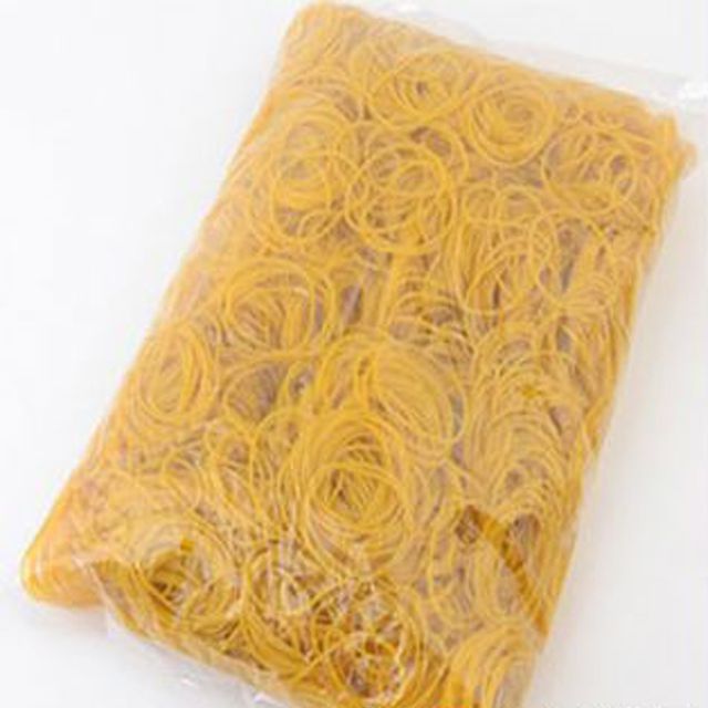 다용도 사무실 대용량 노랑 고무줄 고무 밴드 1kg 택 40mm - 상품 이미지