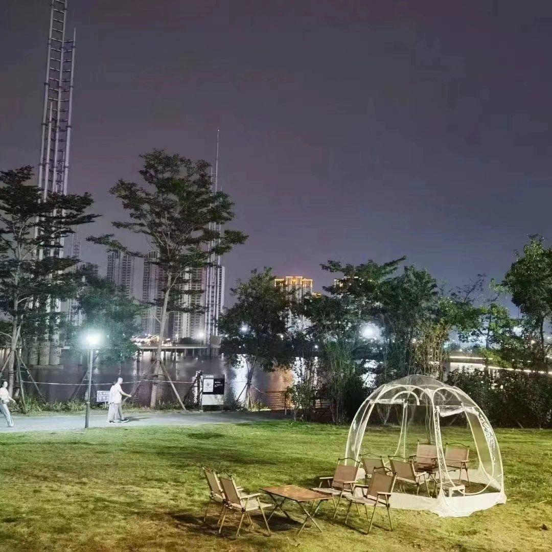 돔하우스 조립식 투명 썬룸 비닐 대형 펜션 대형카페 야외 공간 이동주택 방수 방우 투명 3.6m 계약금 - 상세 이미지 4