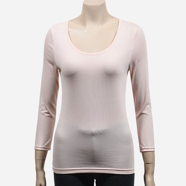 렌징모달 8부 소프트 여성 상의 내의 - 스킨 윗도리 size-90 - 상품 이미지
