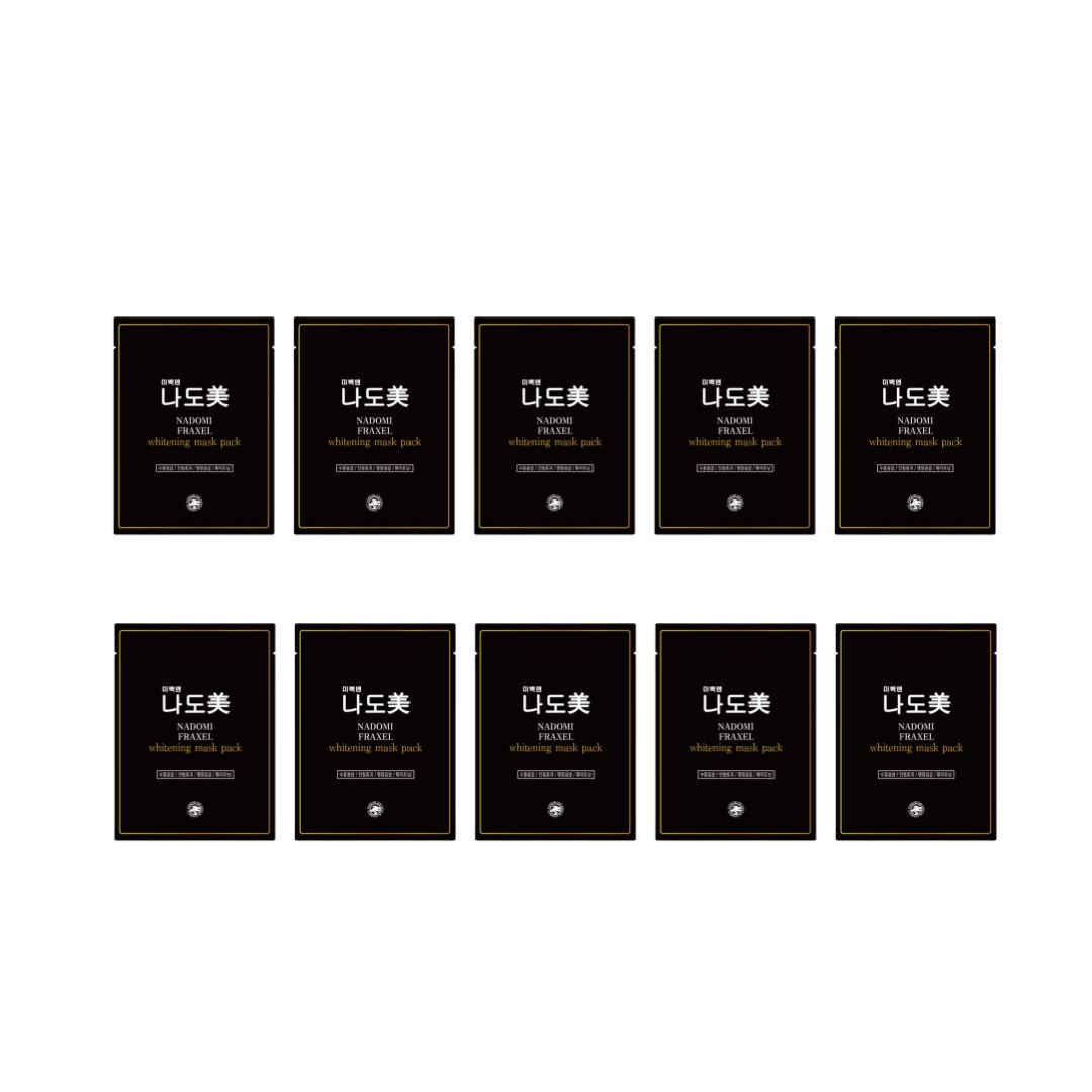 나도미 프락셀 화이트닝 마스크팩 25ml x 10매 - 메인 이미지