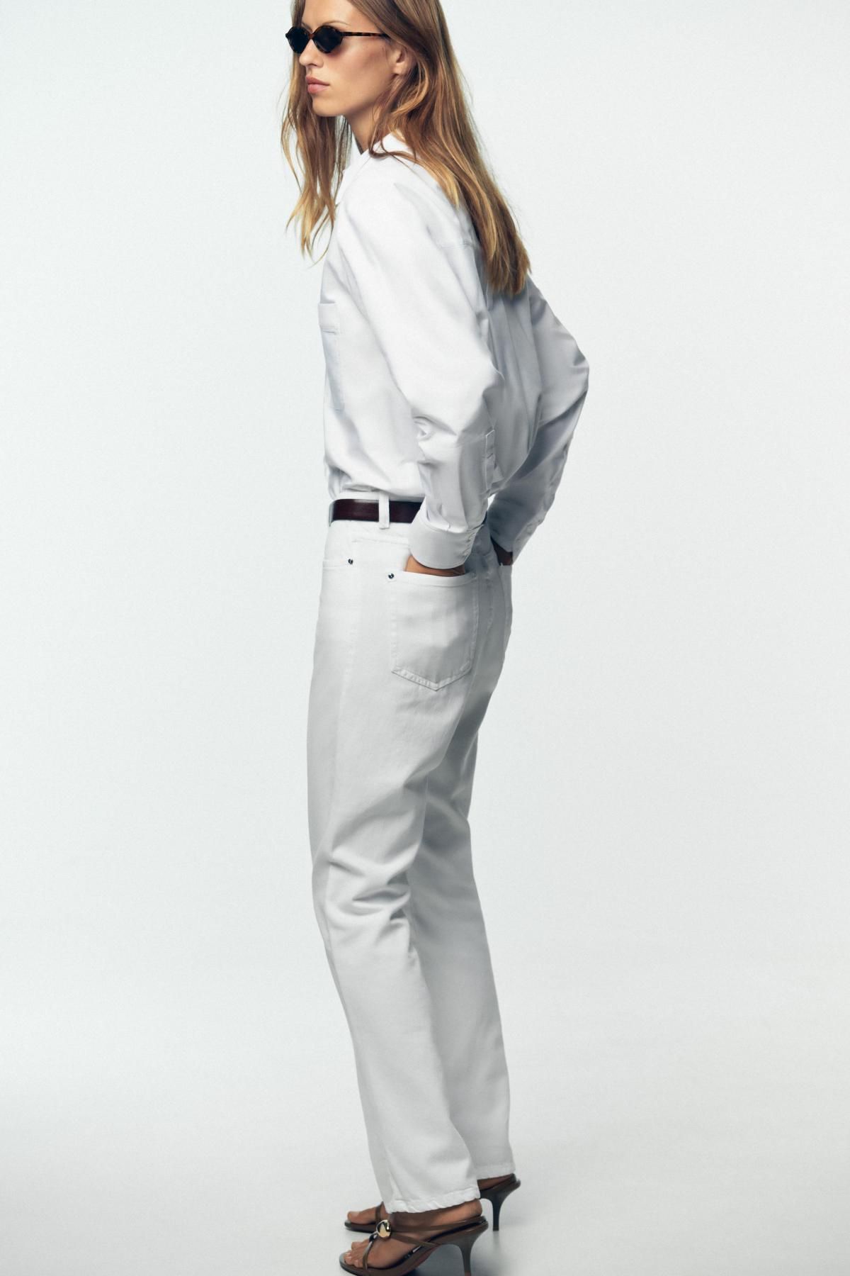 자라 베이직 옥스포드 포켓 화이트 긴팔 셔츠 8902/310 WHITE - 상세 이미지 4