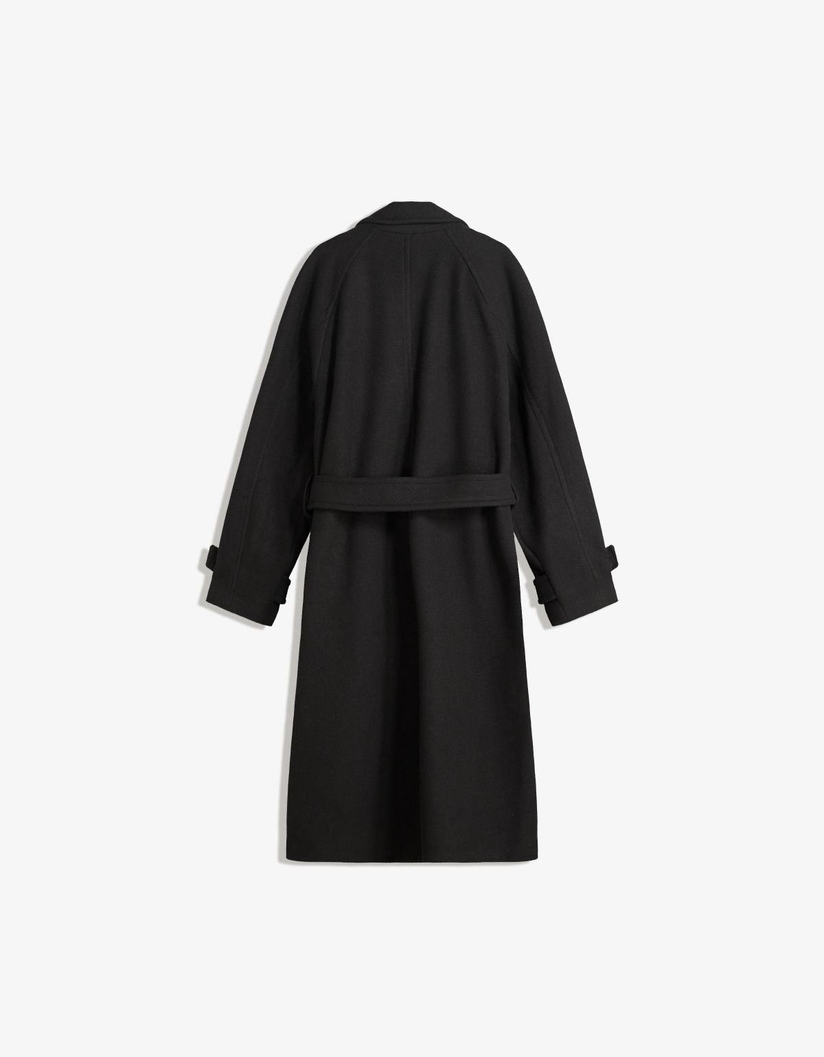 버쉬카 소프트 테크니컬 벨티드 블랙 트렌치코트 6891/200 BLACK - 상세 이미지 2