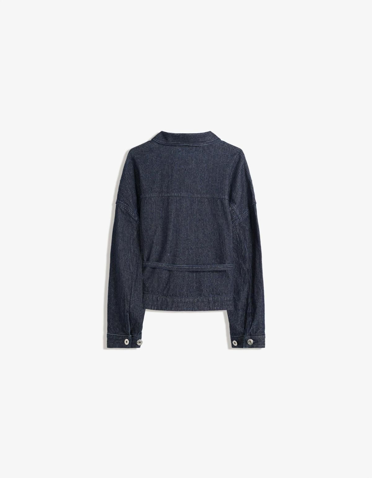 버쉬카 테크니컬 스트라이프 데님 재킷 6595/156 NAVY - 상세 이미지 5