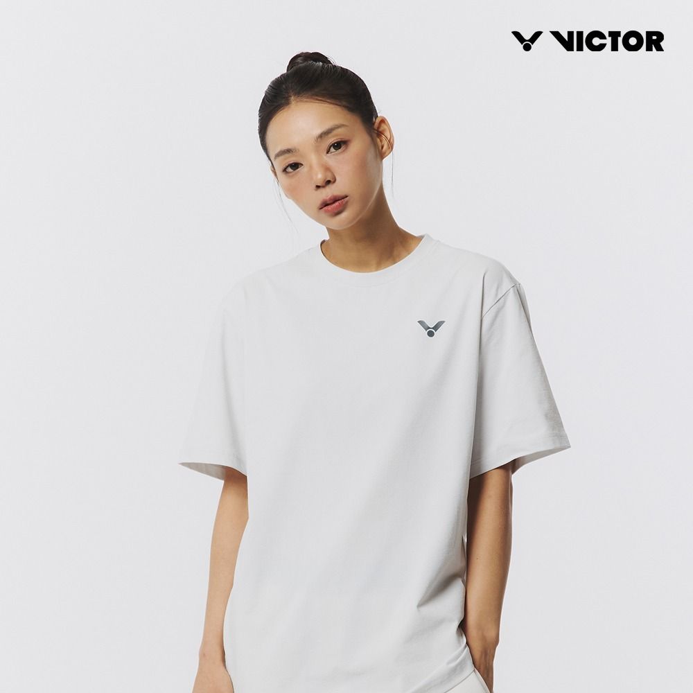 빅터 배드민턴 남여공용 오버핏 반팔라운드티셔츠 VT25CTO206U 그레이 - 상세 이미지 3