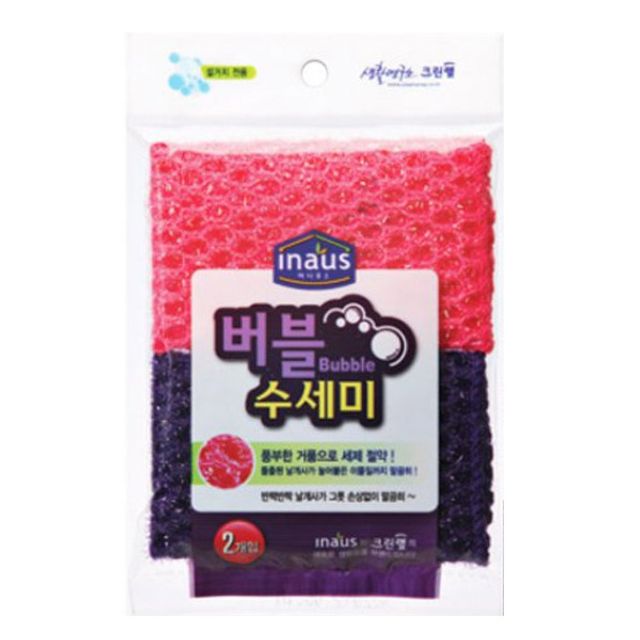크린랩 버블수세미 2P - 상품 이미지
