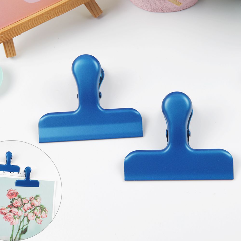 인테리어 1P 문서집게 문서 소품 종이 블루 집게 사 - 상품 이미지