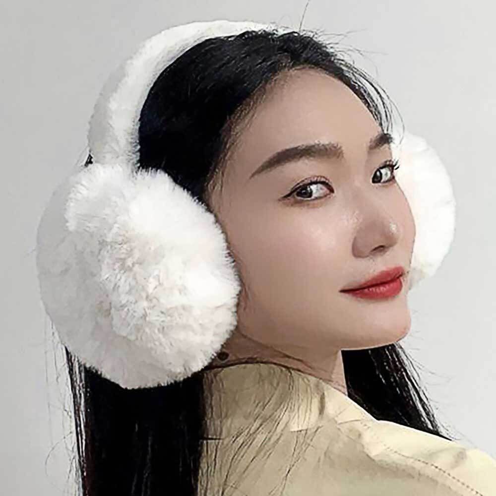 겨울 귀마개 화이트 마카롱 방한 귀마개 보온 왕 - 상품 이미지