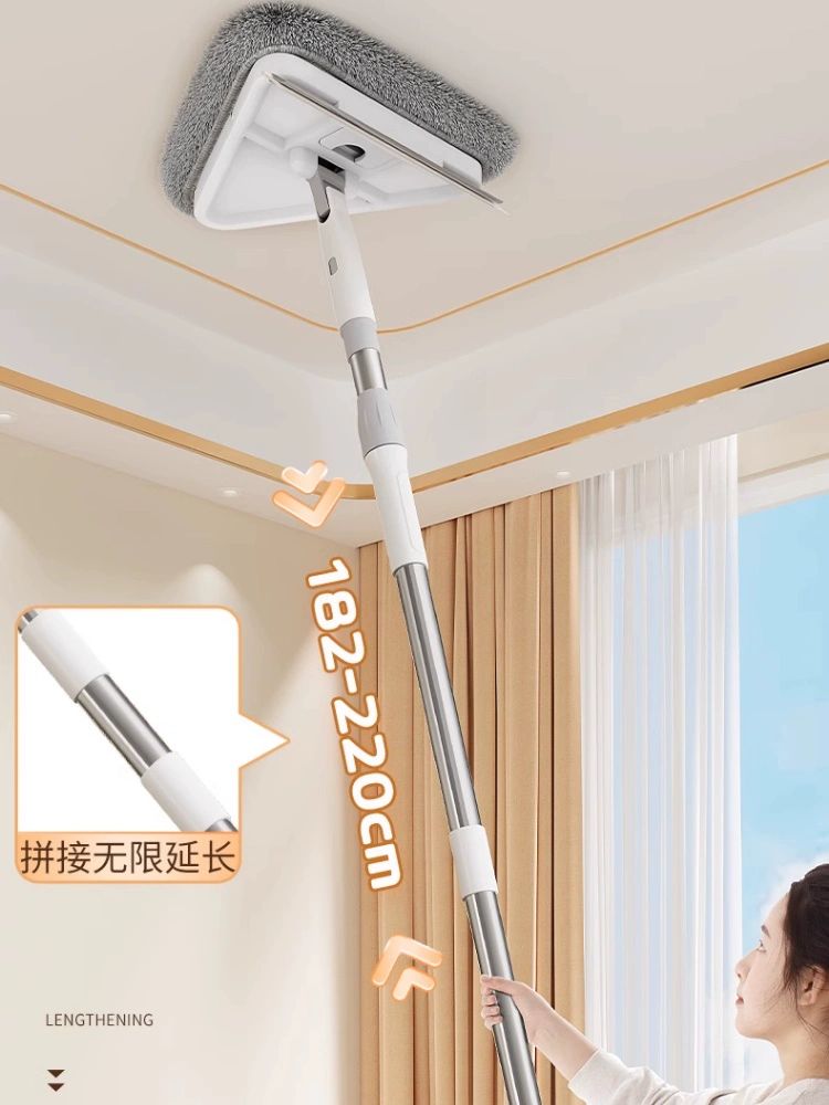 삼각 걸레 지붕 청소 곰팡이 도구 제거 천장 닦기 밀대 1천 두꺼운 3m 170cm - 상세 이미지 2