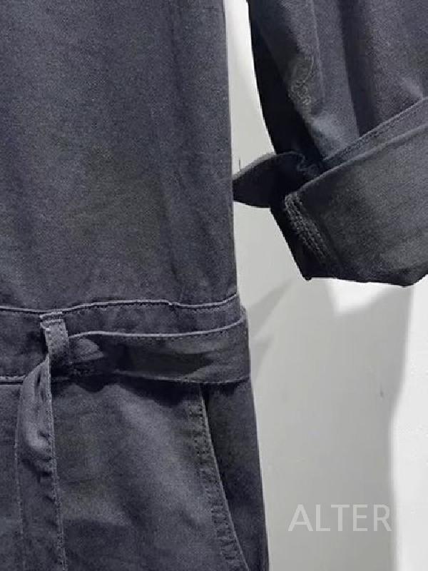 미술 작업복 점프수트 남성용 정비복 워크웨어 검은색 M - 상세 이미지 4