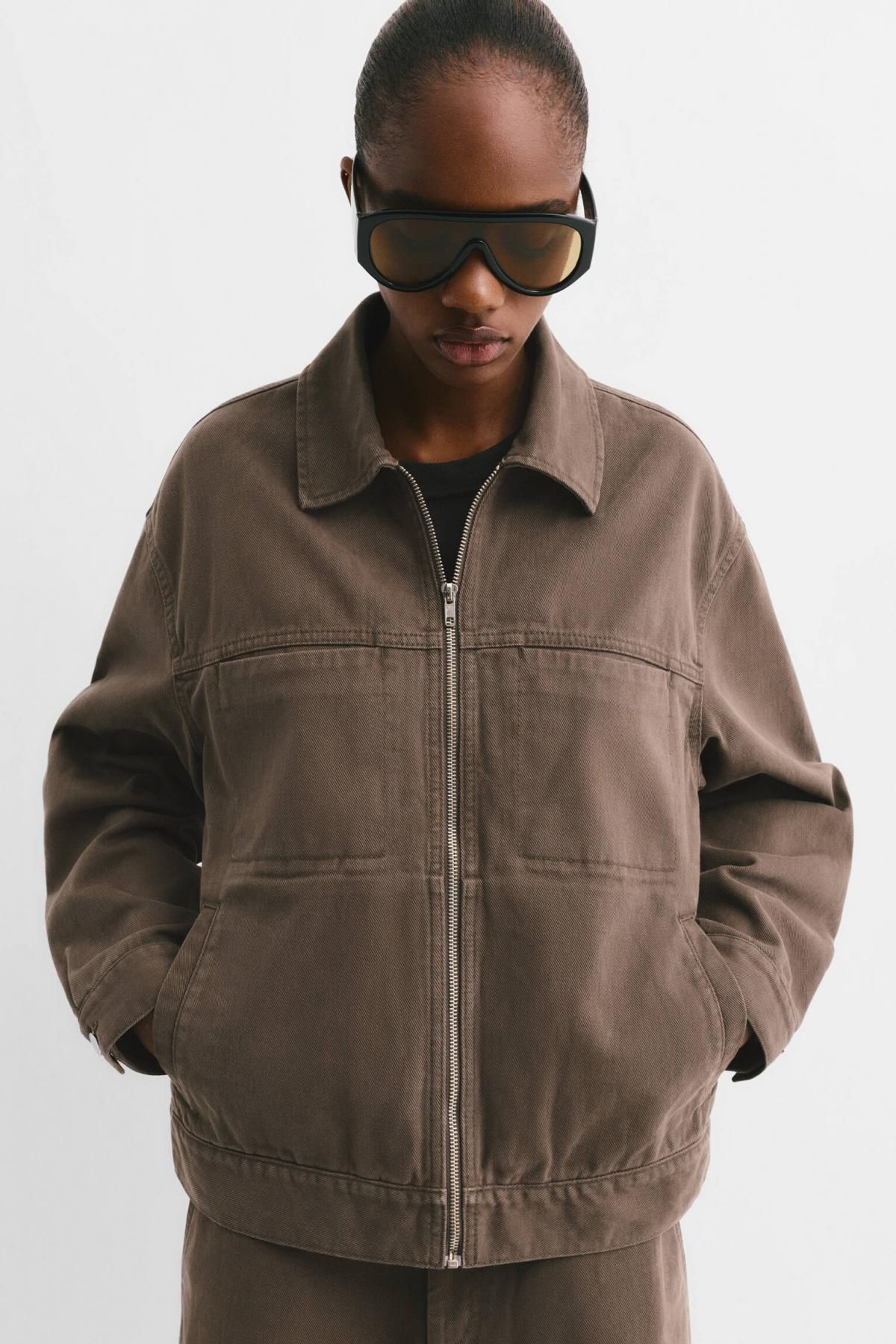풀앤베어 테크니컬 유틸리티 브라운 집업 재킷 7700/309 BROWN - 상세 이미지 3