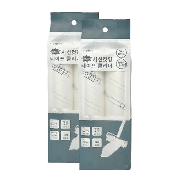 사선컷팅 테이프 클리너 와이드 리필 60회 (2P)-24cm (0993) - 메인 이미지