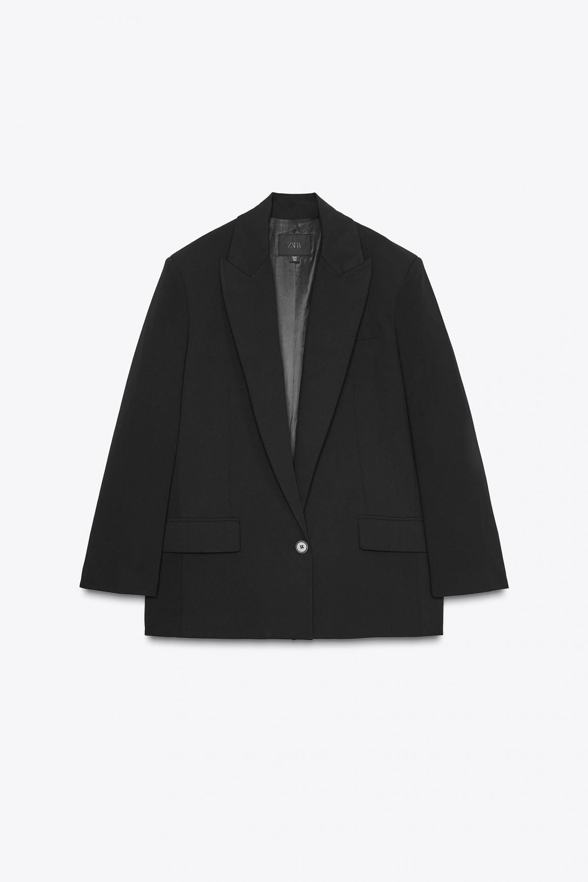 자라 오버사이즈 베이직 테일러드 블랙 블레이저 5427/734 BLACK - 상품 이미지
