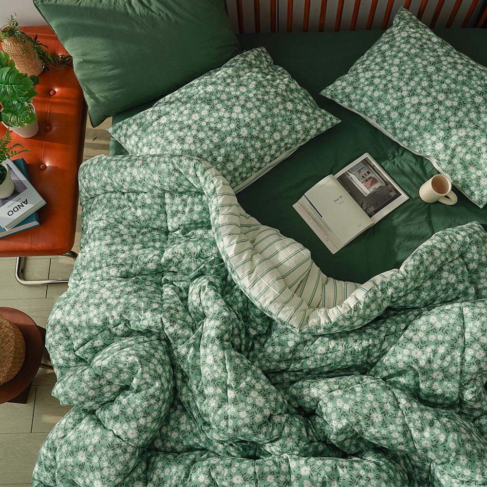 순면 고밀도 60수 워싱 먼지없는 이불 빈티지 사계절 호텔 차렵이불