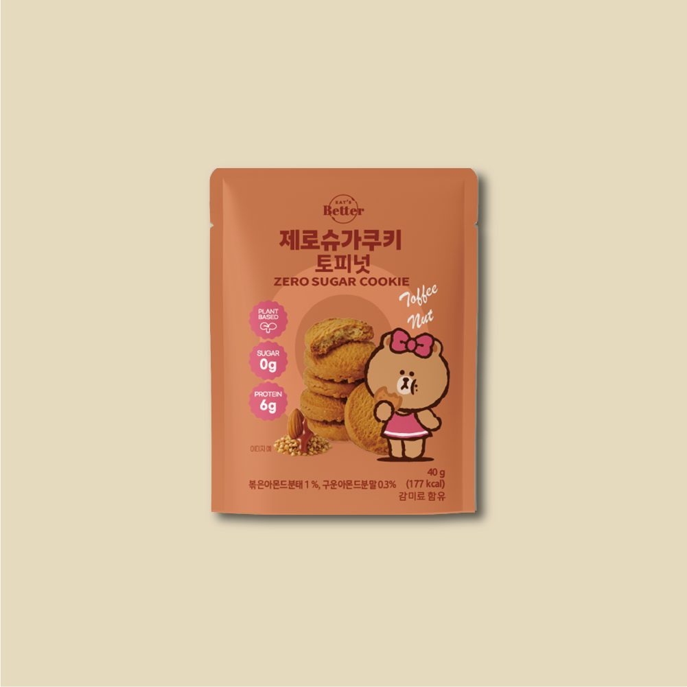 (6봉) 잇츠베러 제로슈가쿠키 3종 더블초코 스윗오트 황치즈향 토피넛 과자 저당 저칼로리 이미지 7