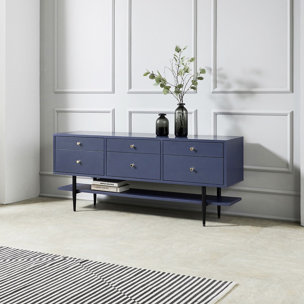 라벤나 85인치 티비다이 높은 안방 tv선반 거실장 1500x400x635, 그레이