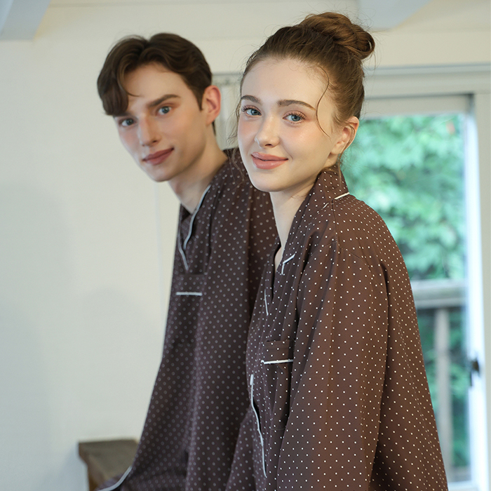 [기모ver. 추가] 주디앤 코지도티 클린핏 커플잠옷 긴팔 파자마 상하의 세트 홈웨어 제품 이미지