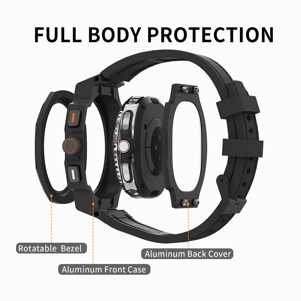 티타니즘 갤럭시워치8 클래식 46mm 전용 일체형 커스텀 실리콘 스트랩 밴드 케이스 베젤링 - 상세 이미지 2