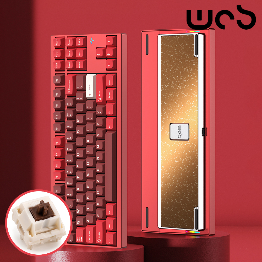 [국내정발] WOB 크러쉬80리부트 풀알루미늄 레드, FR4 + 코코아축, 45g - 상품 이미지