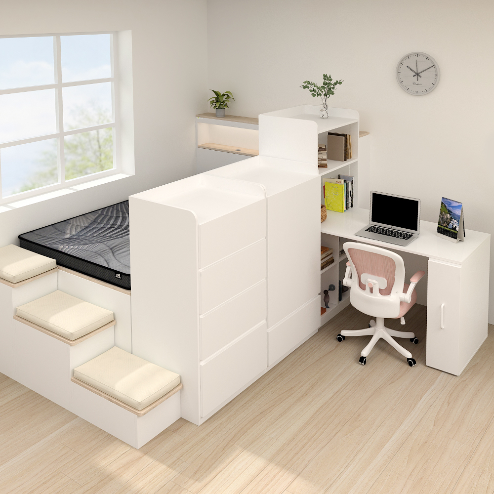 스스디 스마트 모듈 옷장 수납 침대 프레임