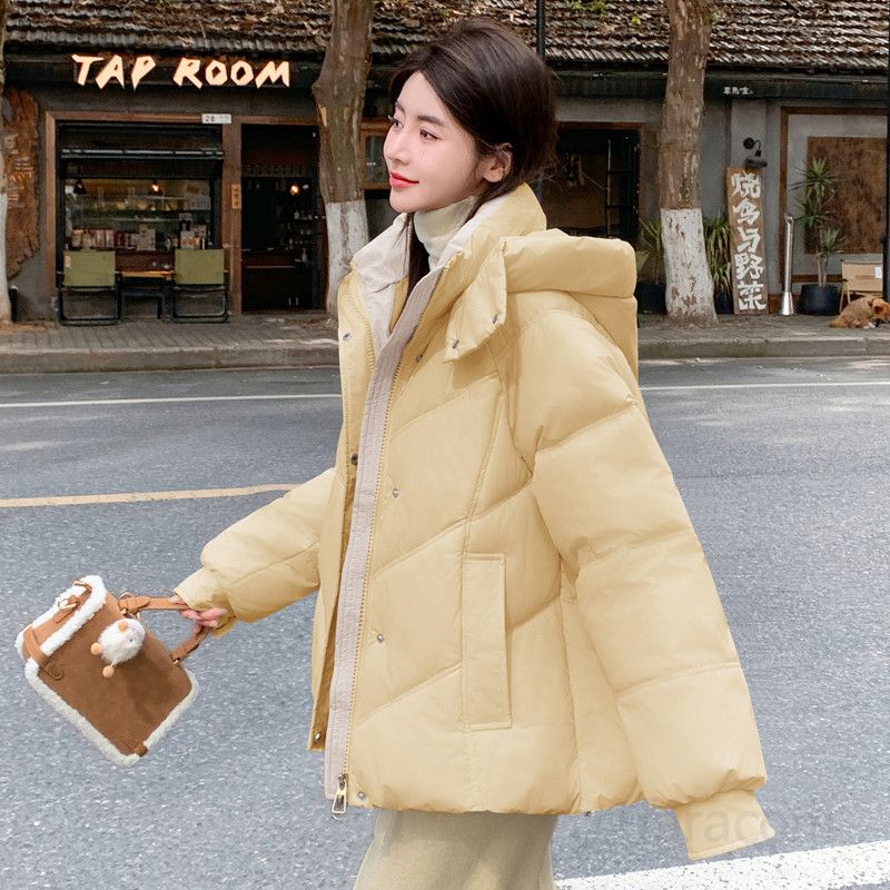 여성 경량 다운패딩 숏자켓 가벼운 착용감 사무실 데일리 코튼 점퍼 고급스러운 디자인 인기 겨울 아우터 - 상세 이미지 3