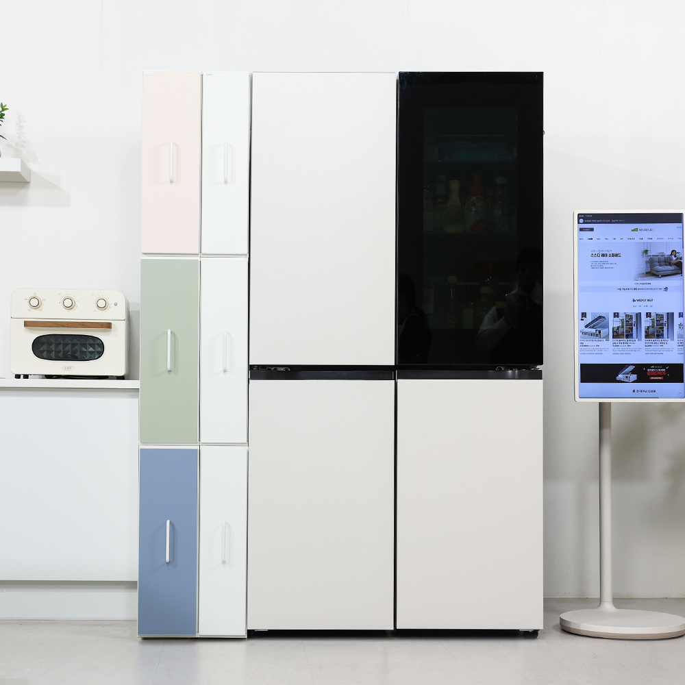 비스포크 슬라이딩 틈새장 폭160 깊이615 높이630 주방 냉장고 싱크대 수납장 팬트리장