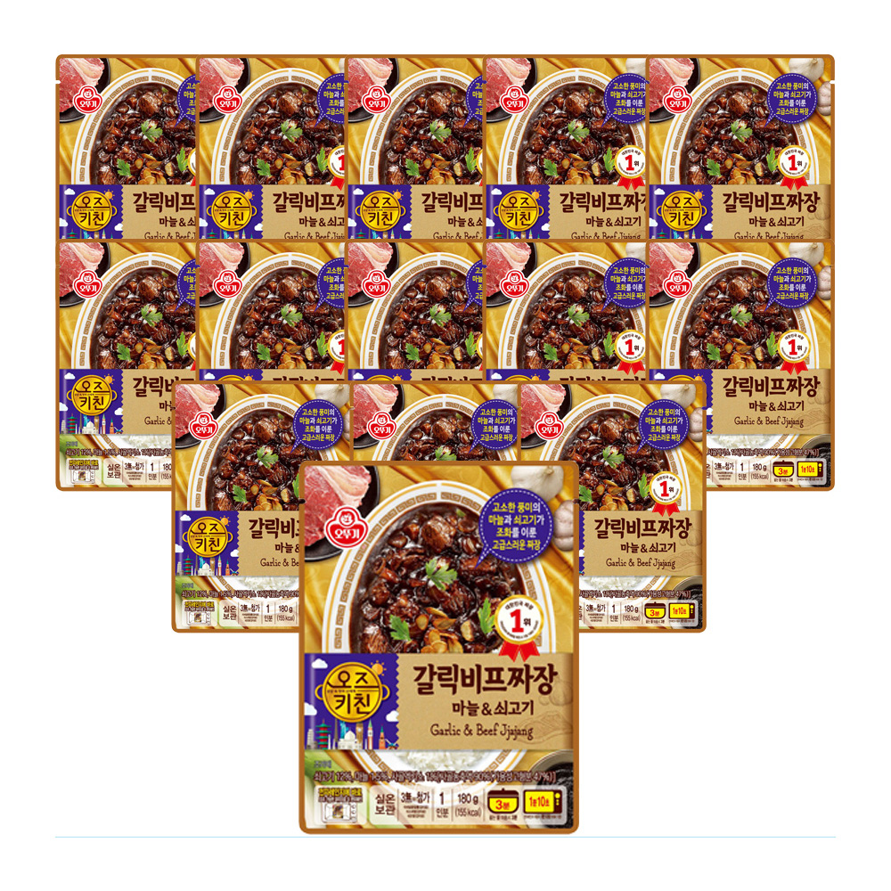 오뚜기 오즈키친 갈릭비프짜장, 180g, 14개 - 상품 이미지