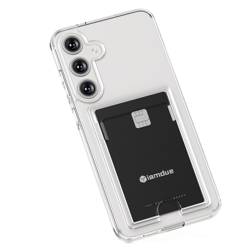 변색방지 카드 케이스 2장 수납 슬림 생폰 투명, 갤럭시S25 플러스 - 상세 이미지 3