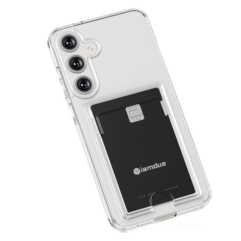 변색방지 카드 케이스 2장 수납 슬림 생폰 투명, 갤럭시S25 플러스