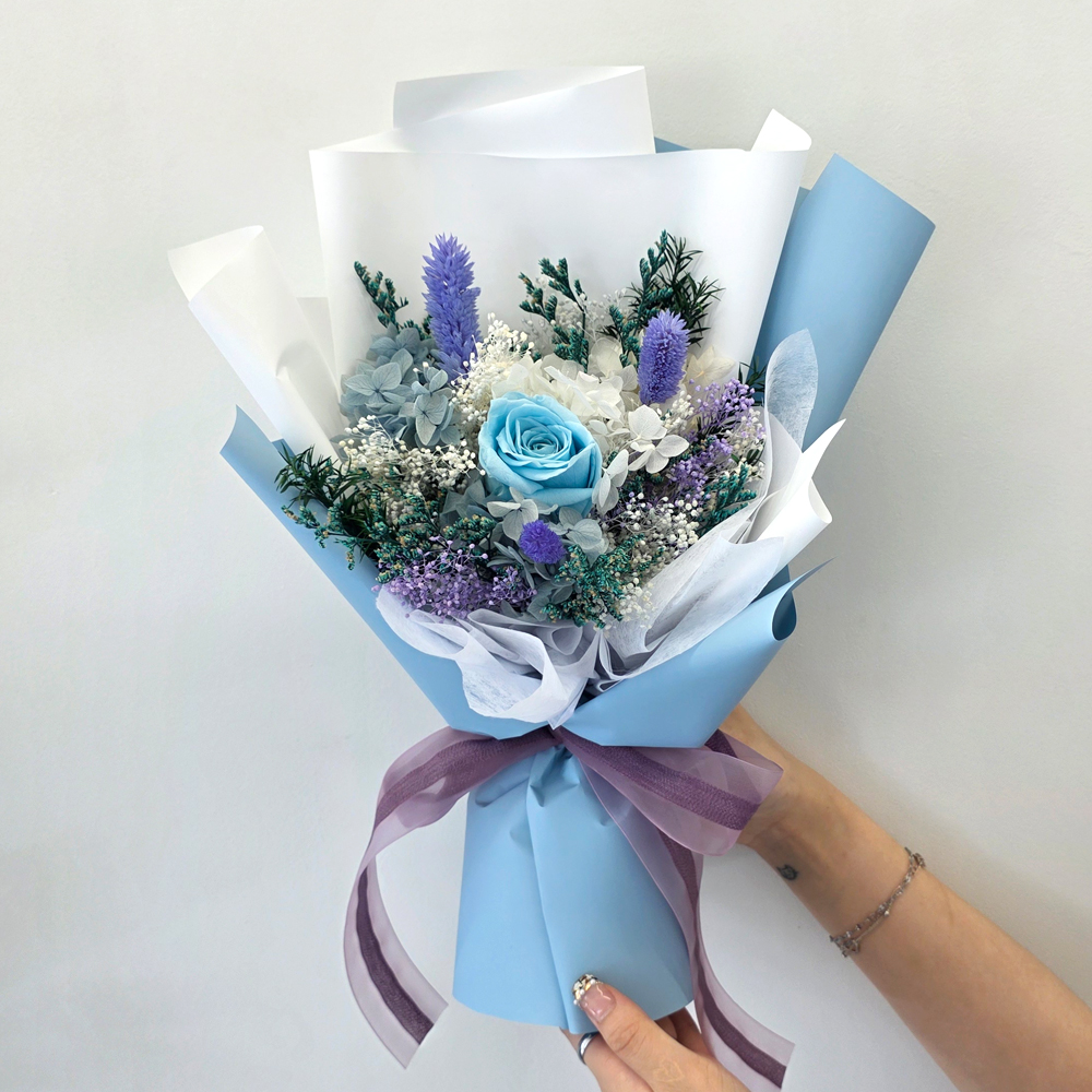시들지않는 생화 프리저브드플라워 + 쇼핑백 졸업식 입학식 생일 축하 학예회 꽃다발 꽃배달 이미지 8