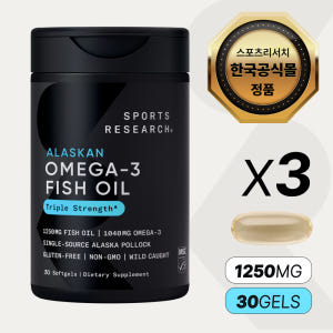 [한국공식몰] 스포츠리서치 rTG 오메가3 트리플 스트렝스 알래스카산 명... 맛있게 먹은 솔직 후기 - 상품 이미지 1