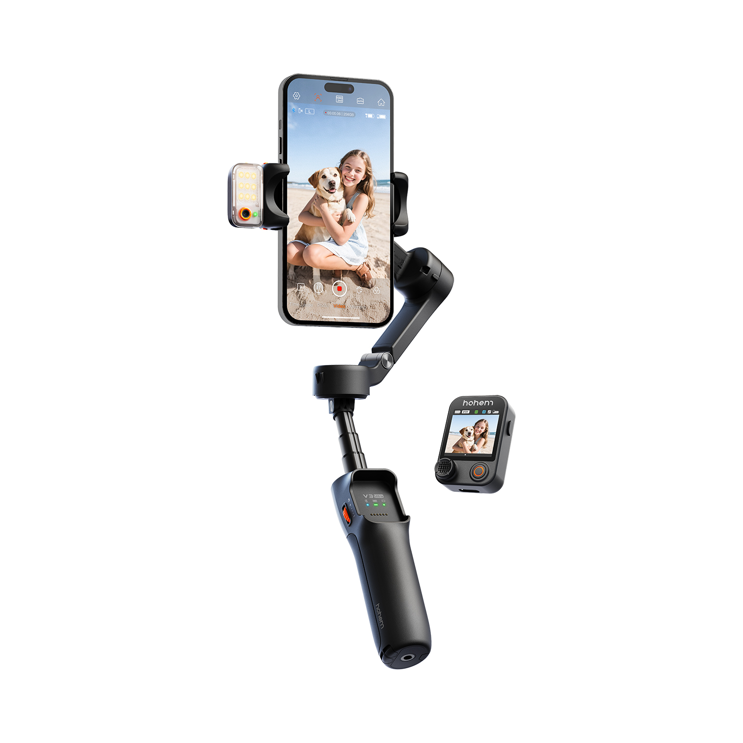 Hohem iSteady V3 Ultra 3축 AI트래킹 터치스크린 리모컨 스마트폰 짐벌 - 상세 이미지 2