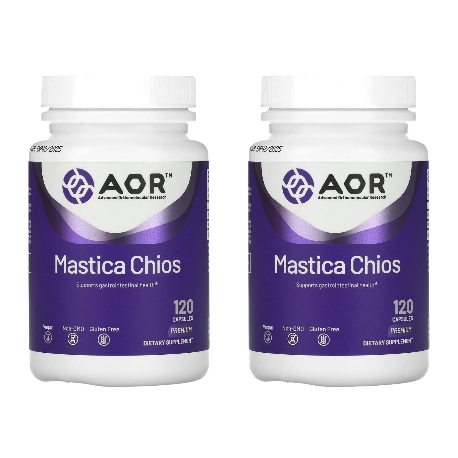 AOR 매스틱검 Mastica Chios 400mg Mastic Gum 120정 (2개) - 상품 이미지