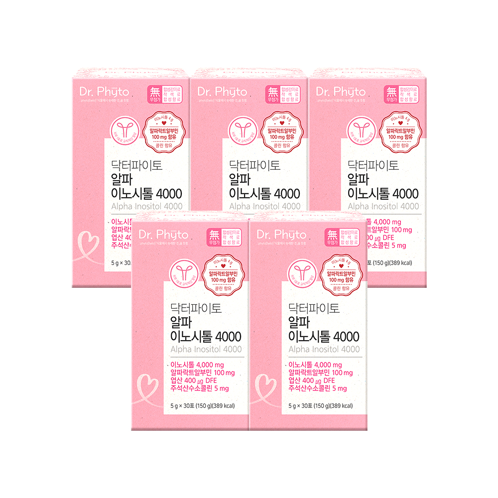 [추석 기획전] 닥터파이토 알파이노시톨 4000 미오 앤 콜린 알파락트알부민 엽산 성인 남성 여성 임산부 청소년 5박스