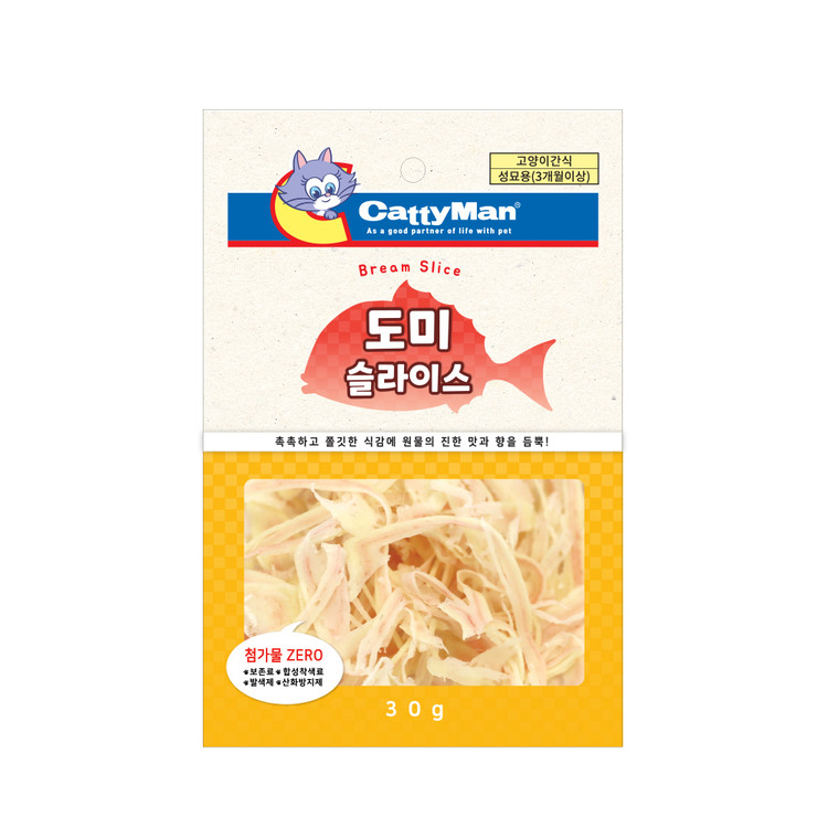 캐티맨 리얼 슬라이스 맛살 도미, 30g, 1개 - 상품 이미지