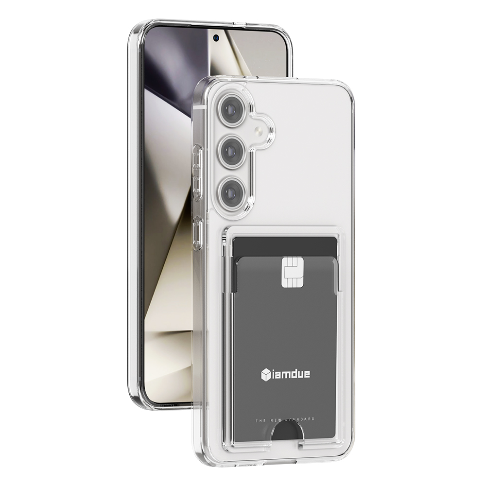 변색방지 카드 케이스 2장 수납 슬림 생폰 투명, 갤럭시S25 플러스 - 상세 이미지 4