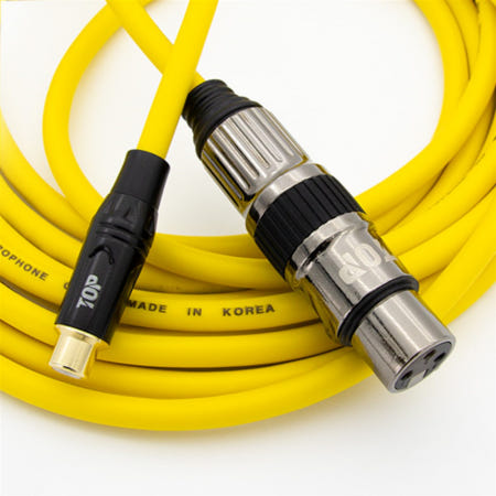 탑라인에이치디 국산 RCA 암 to XLR 암 케이블 옐로우 1M HT-TP2584