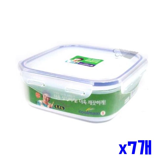 1.1L 플라스틱 주방용품 x7개 음식보관 밀폐용기 - 상품 이미지