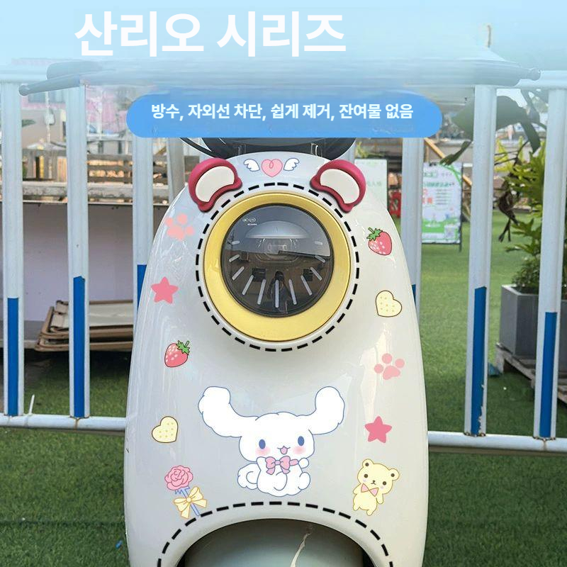 산리오 스티커 오토바이 자동차 장식 꾸미기 쿠로미 시나로롤 쿠로미 마이멜로디 리틀트윈스타 - 상세 이미지 5