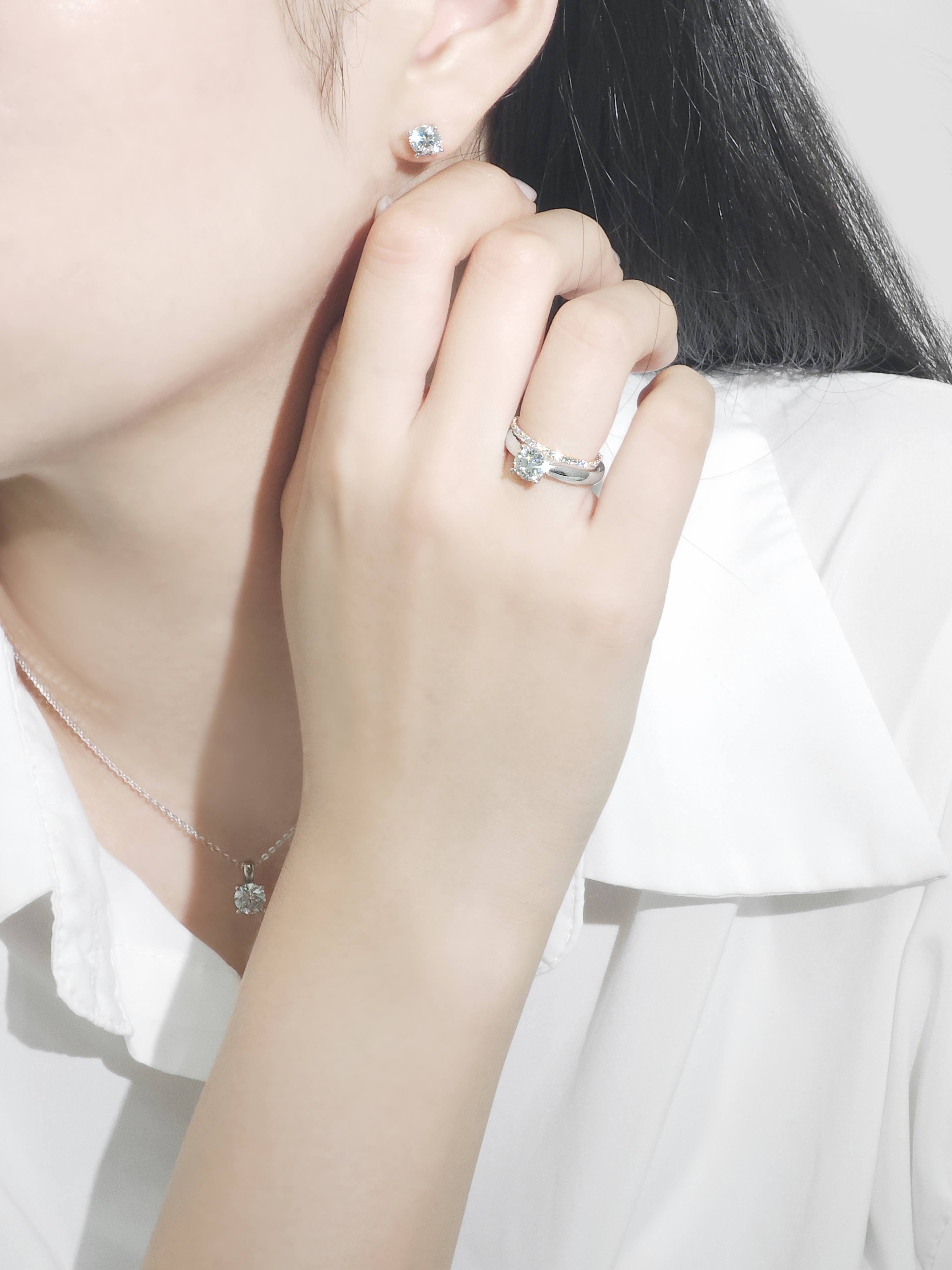 랩다이아 반지 4프롱 랩다이아몬드 1캐럿 IGI 14k 18k 이미지 6