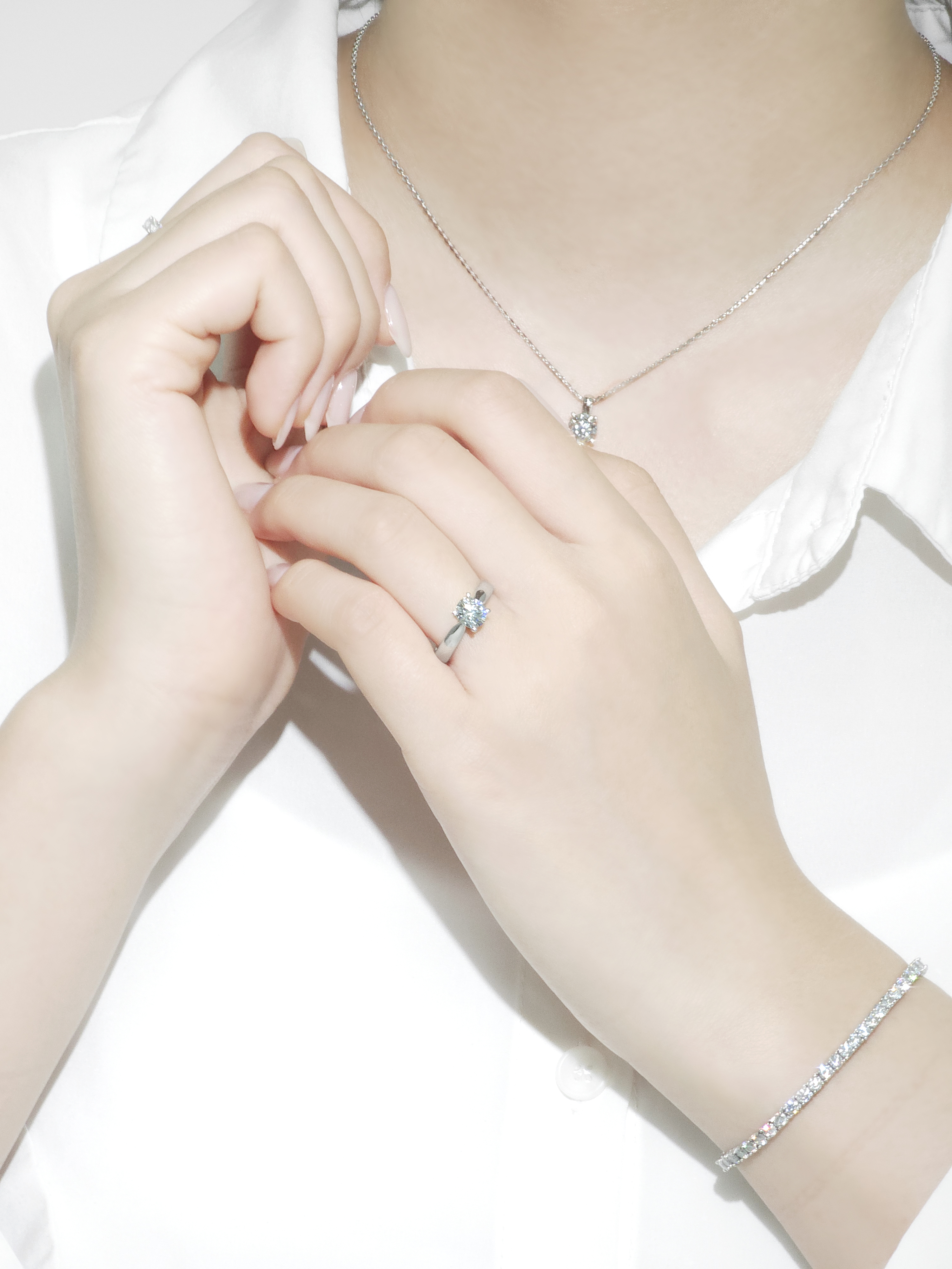 랩다이아 반지 4프롱 랩다이아몬드 1캐럿 IGI 14k 18k - 상세 이미지 5