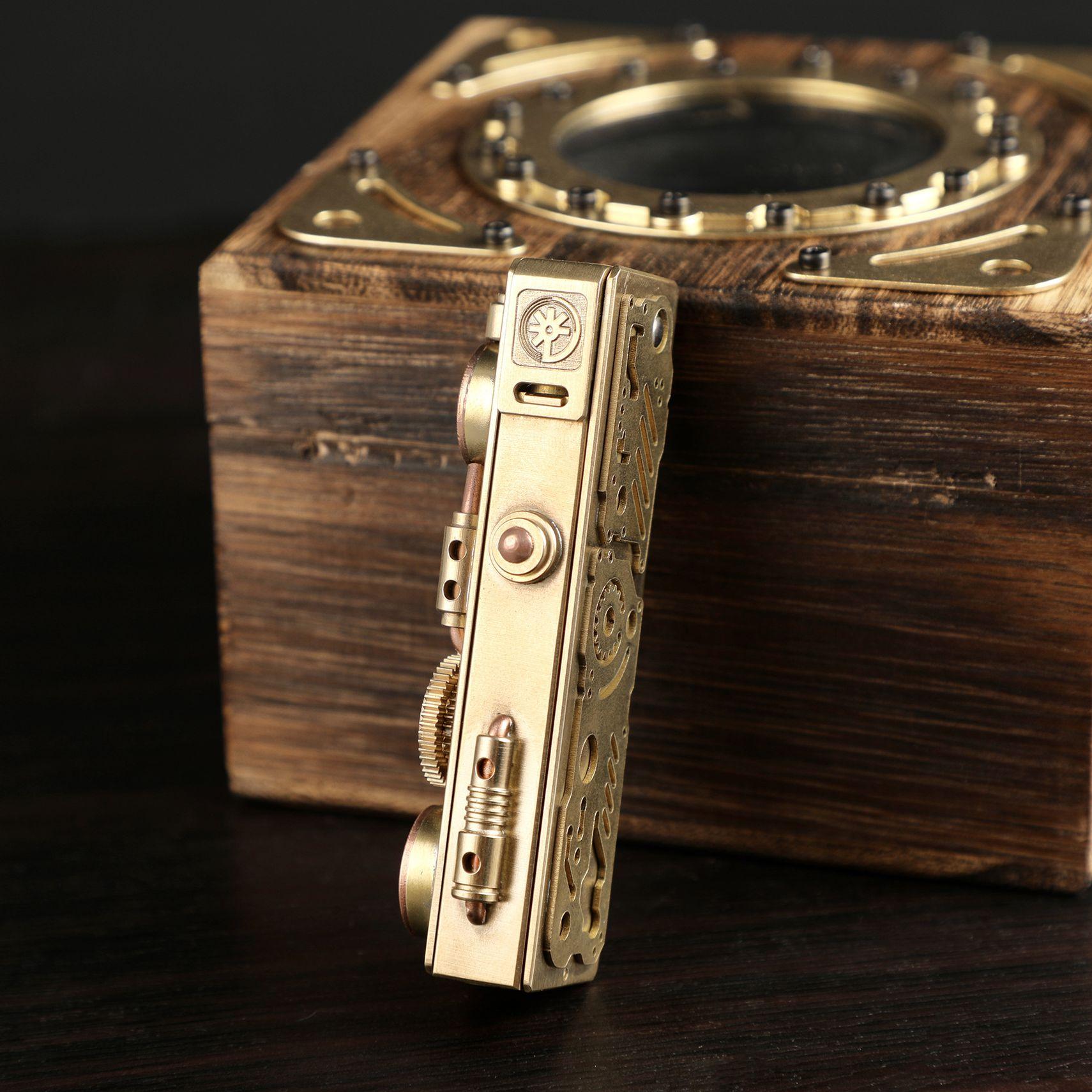 스팀펑크 톱니 바퀴 기어 라이터 세트 지포 터보 581 기어 기계박스포장