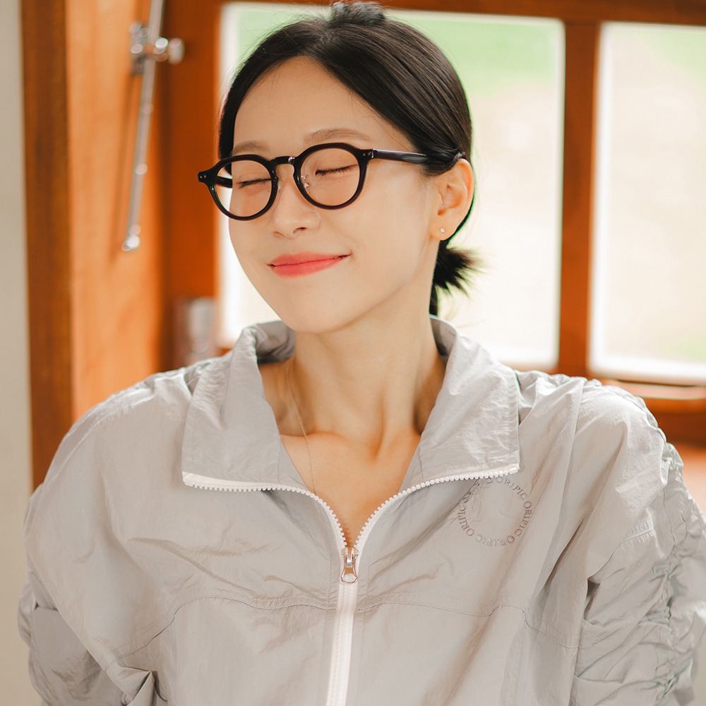 무사경 202 뿔테 안경테 블루라이트 차단 렌즈 크라운판토 안경 - 메인 이미지
