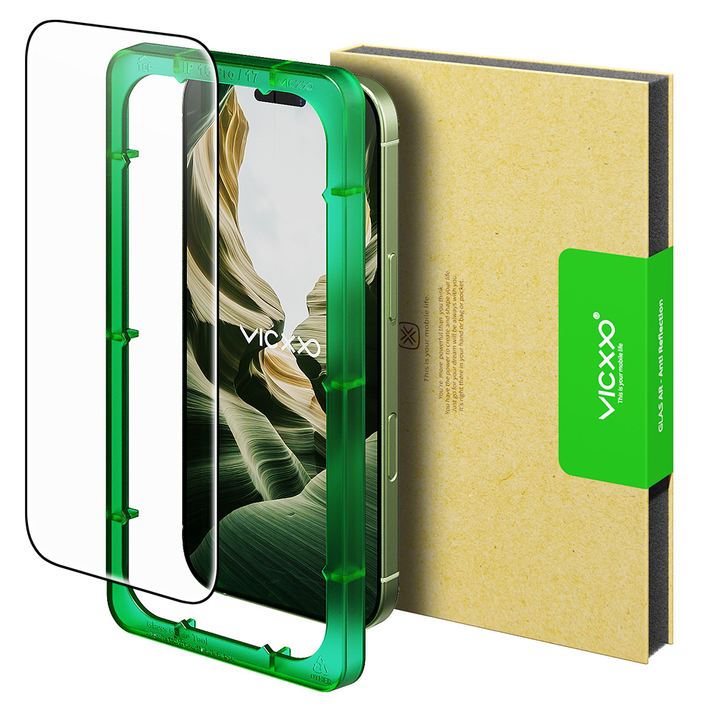 빅쏘 AR 저반사 고화질 강화유리 필름 아이폰17, 1매입