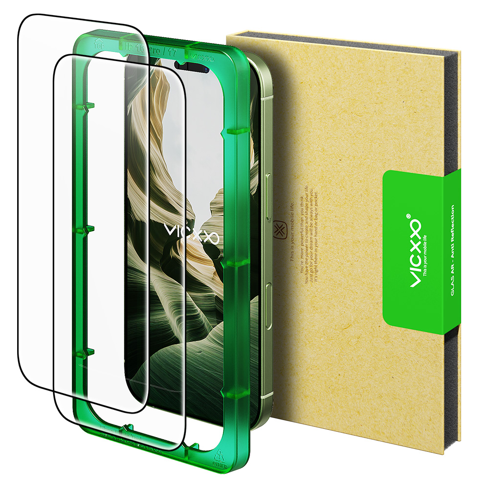 빅쏘 AR 저반사 고화질 강화유리 필름 아이폰17, 2매입