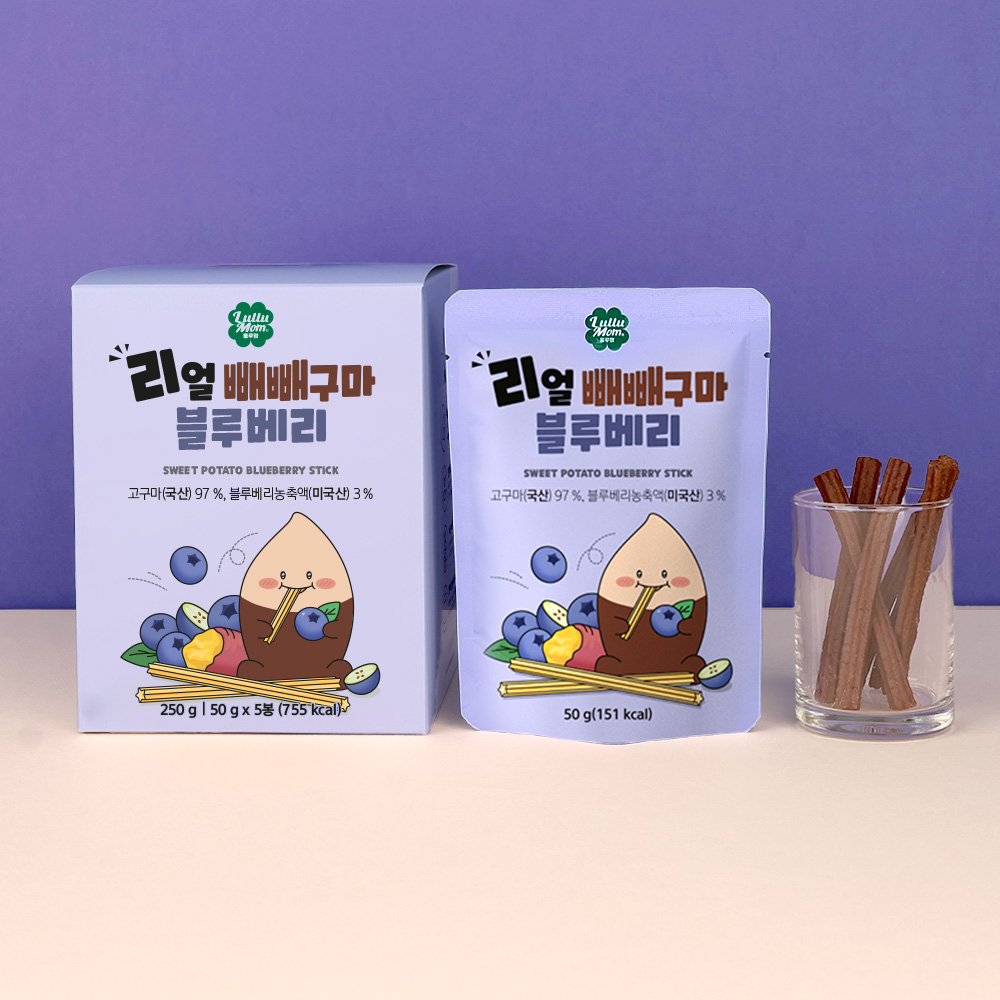[무배][할인] 룰루맘 리얼 빼빼구마 블루베리 1박스(5봉입) - 상세 이미지 2