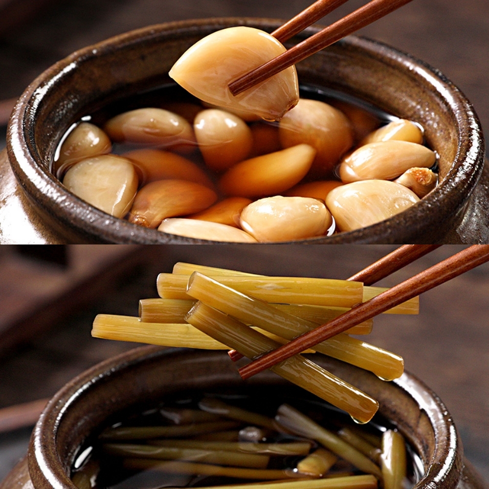 한식명장 송금희 수제 장아찌 4종 10팩 장미화 밑반찬 마늘쫑 고추채 궁채 마늘장아찌 - 상세 이미지 3