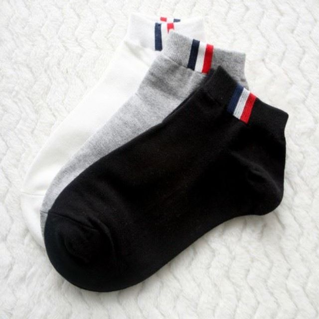 국산 남성 삼선 단목 양말 GWM 블랙