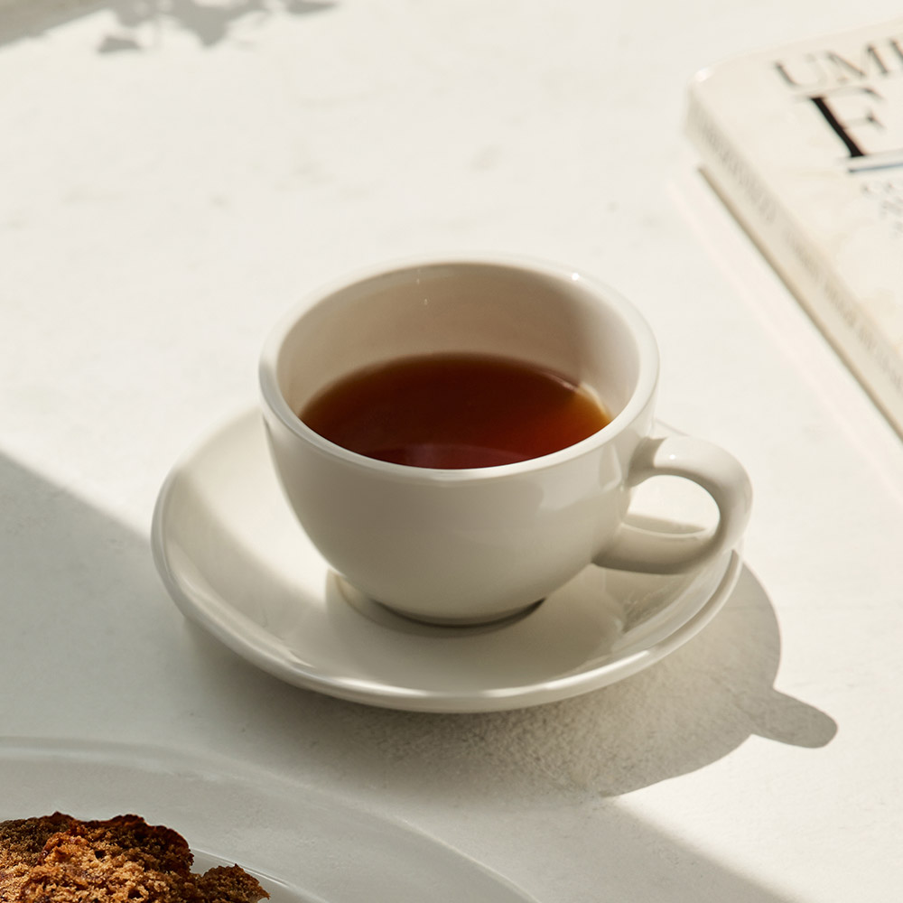 로렌스 크림화이트 커피잔 세트 도자기 라떼잔 부부 찻잔